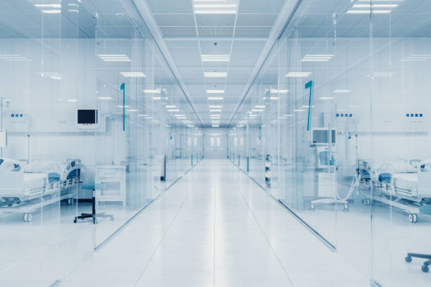 Isolation rooms in a modern hospital